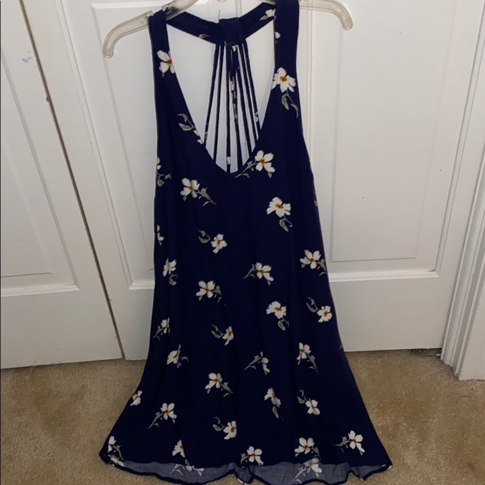 American Eagle navy floral dress